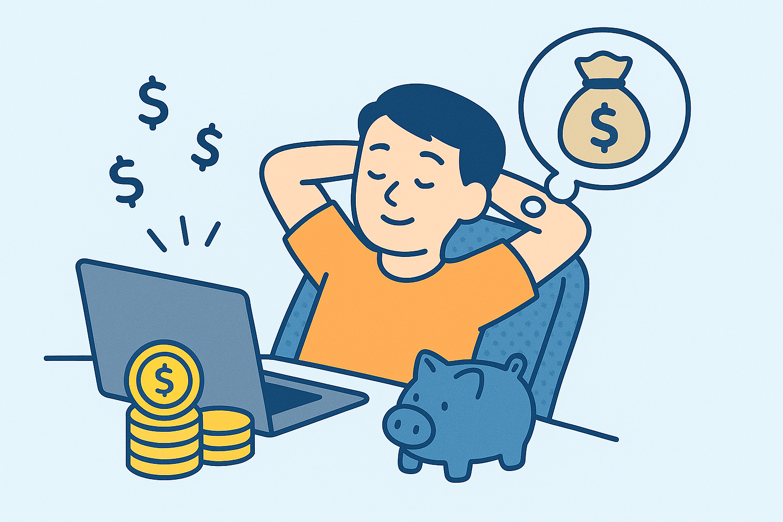 配当金と不労所得のイメージ
