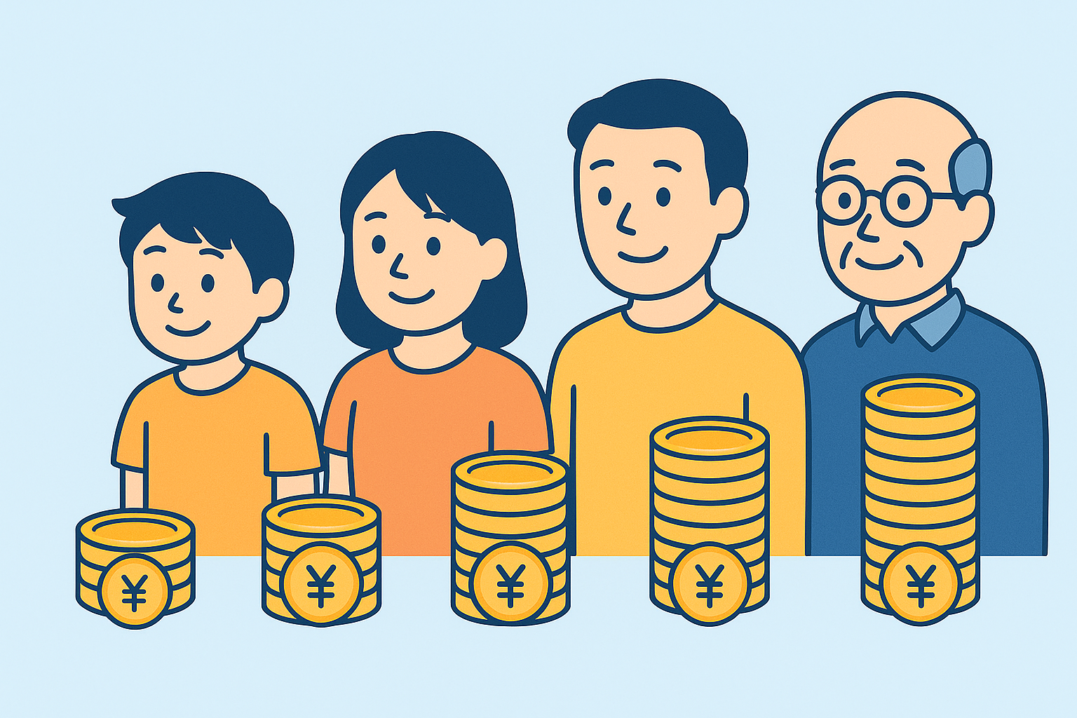 年代別資産形成のイメージ