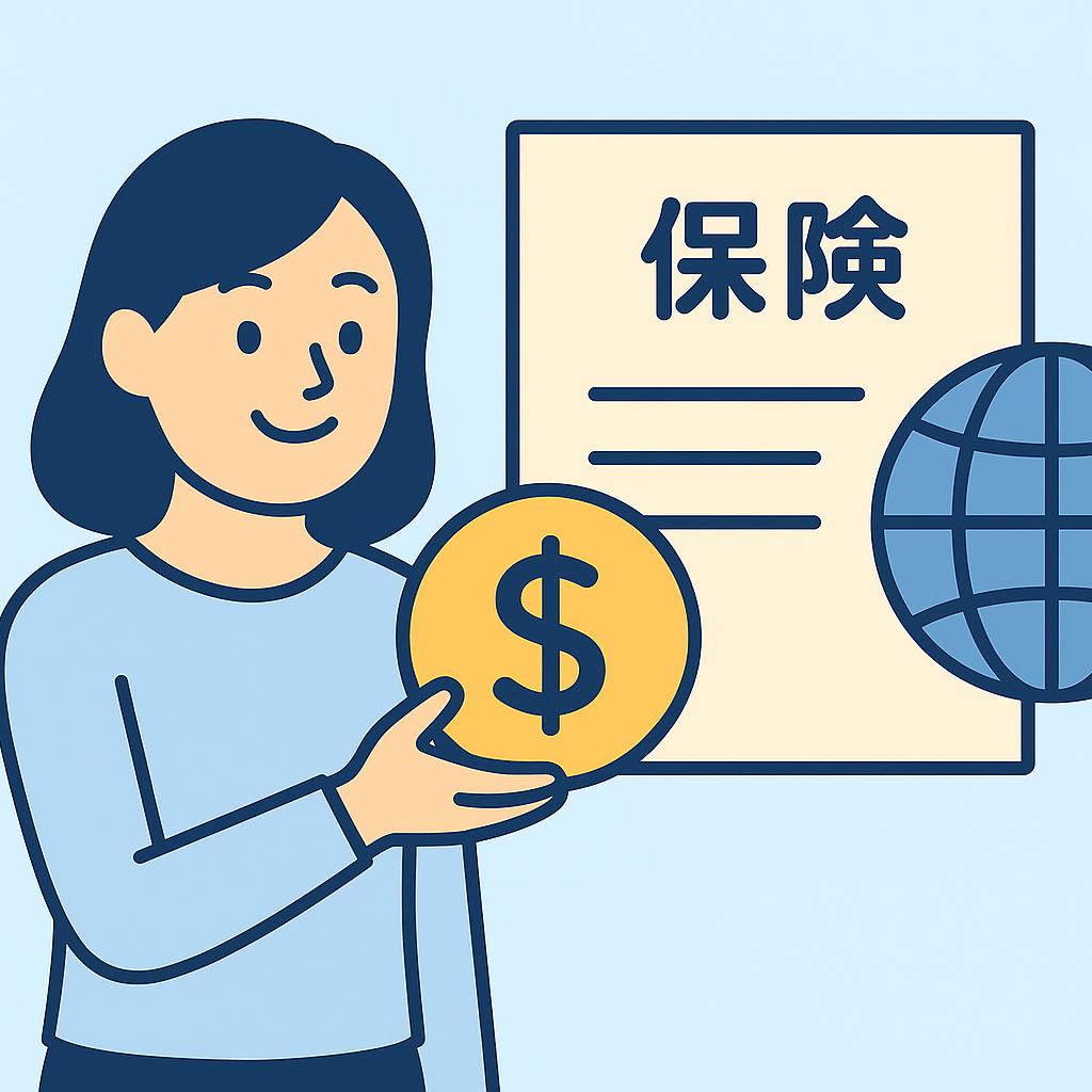 外貨建て保険の仕組みとリスクのイメージ